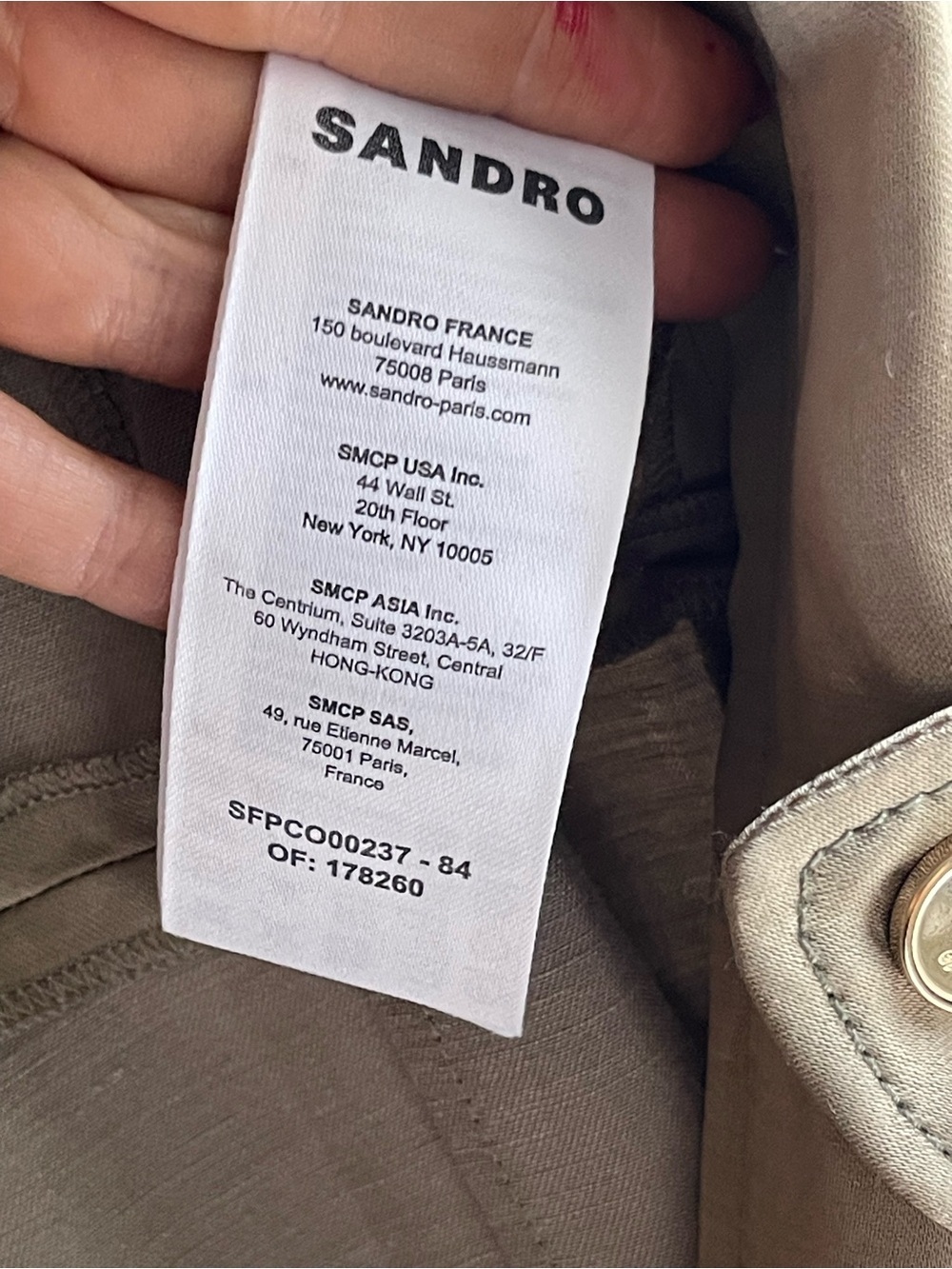 Sandro NWT army green khaki short sleeve linen blend satin jumpsuit - Picture 6 of 12